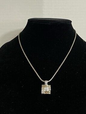 Roman Sterling Silver Square Pendant